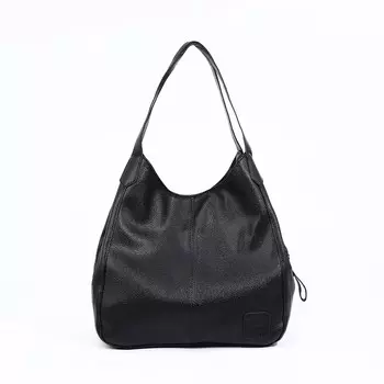 Сумка женская на молнии, цвет черный