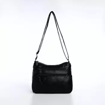 Сумка женская кросс-боди на молнии, 251119 см, черная