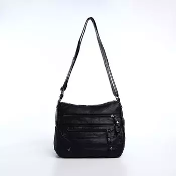 Сумка женская кросс-боди на молнии, 261121 см, черная