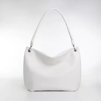 Сумка - мешок женская textura, на молнии, 361028 см, белая