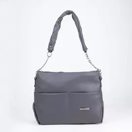 Сумка-мешок на молнии, цвет серый