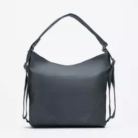 Сумка-мешок, отдел на молнии, наружный карман, регулируемый ремень, цвет серый