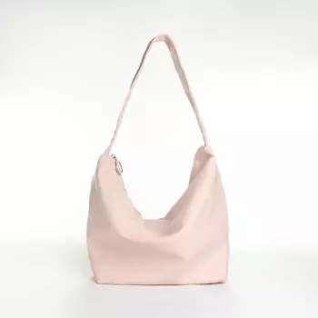 Сумка - мешок женская на молнии, 301334 см, нежно-розовая