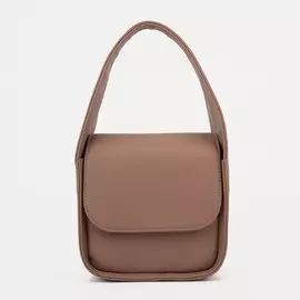 Сумка-мессенджер на клапане, цвет бежевый