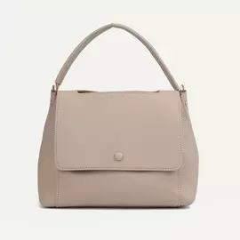 Сумка-мессенджер на клапане, цвет бежевый