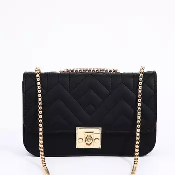 Сумка женская на клапане, цвет черный