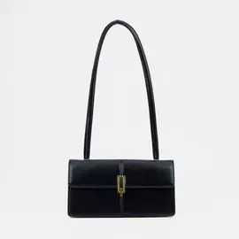 Сумка-мессенджер на клапане, цвет черный