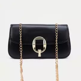 Сумка-мессенджер на застёжке, цвет чёрный