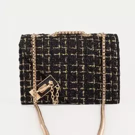 Сумка мессенджер на клапане, цвет чёрный