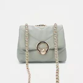 Сумка-мессенджер на клапане, цвет зеленый