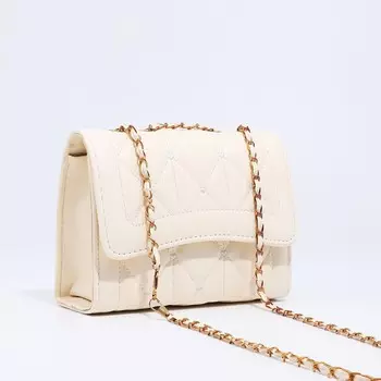 Сумка женская на магните, цвет белый