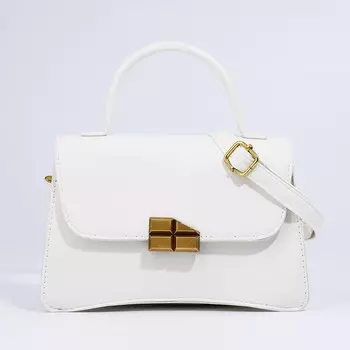 Сумка женская мессенджер на магните, 22714 см, белая