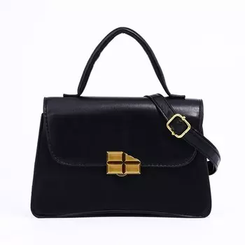 Сумка женская мессенджер на магните, 22714 см, черная