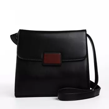 Сумка женская мессенджер на магните, 21718 см, черная