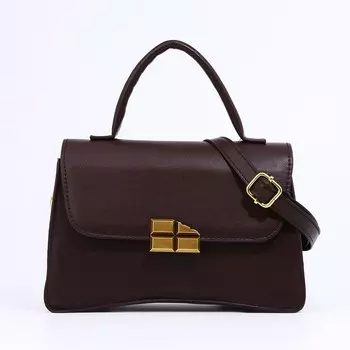 Сумка женская мессенджер на магните, 22714 см, коричневая