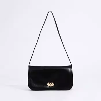 Сумка женская мессенджер на клапане, 236.512 см, черная