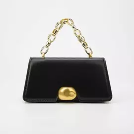 Сумка мессенджер, отдел на клапане, цвет чёрный