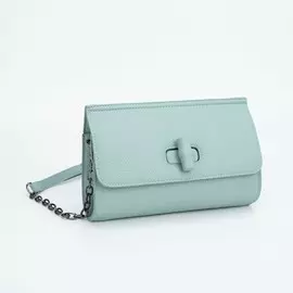 Сумка-мессенджер, отдел на клапане, цвет голубой