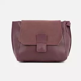 Сумка-мессенджер на клапане, длинный ремень, цвет бордовый