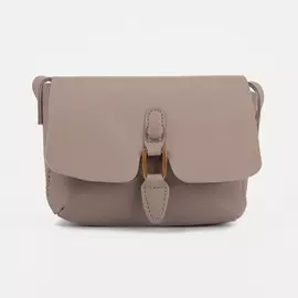 Сумка-мессенджер на клапане, длинный ремень, цвет коричневый