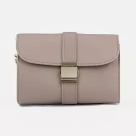 Сумка-мессенджер на клапане, длинный ремень, цвет коричневый