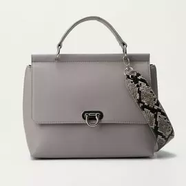 Сумка женская textura, мессенджер, средний размер, цвет серый