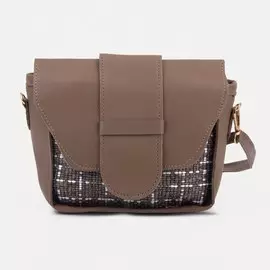 Сумка-мессенджер на клапане, длинный ремень, цвет тёмно- коричневый