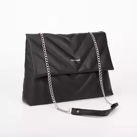 Сумка-мессенджер на клапане, цвет чёрный