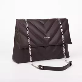 Сумка-мессенджер на клапане, цвет коричневый