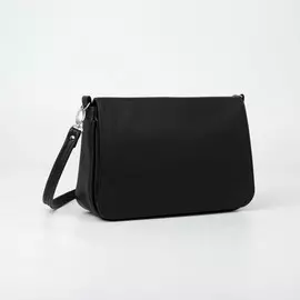 Сумка-мессенджер на клапане, цвет чёрный