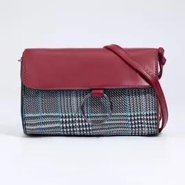 Сумка-мессенджер, отдел на молнии, регулируемый ремень, цвет бордовый