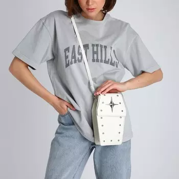 Сумка молодежная на магните, цвет белый