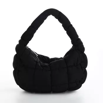 Сумка молодежная на молнии, цвет черный