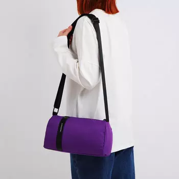 Сумка молодежная на молнии, цвет фиолетовый