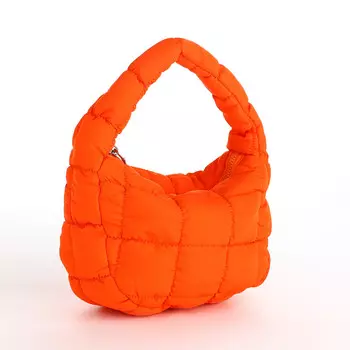 Сумка молодежная на молнии, цвет оранжевый