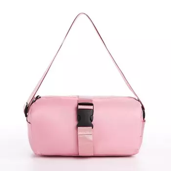 Сумка молодежная на молнии, цвет розовый