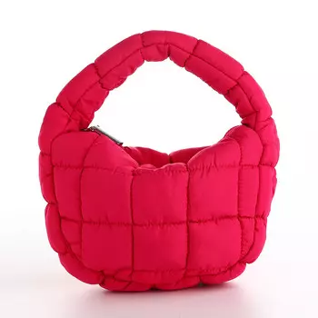 Сумка молодежная на молнии, цвет розовый