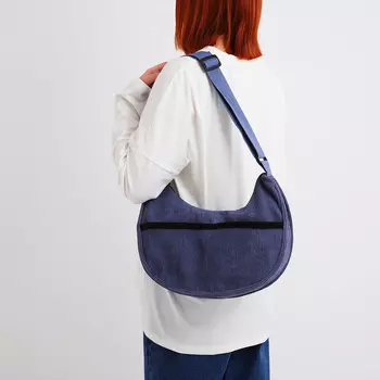 Сумка молодежная на молнии, цвет темно-синий