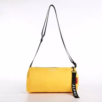 Сумка молодежная на молнии, цвет желтый