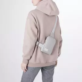 Сумка молодежная через плечо free action, серая