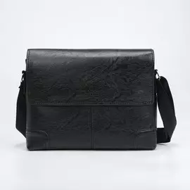 Сумка мужская, отдел на молнии, наружный карман, цвет чёрный