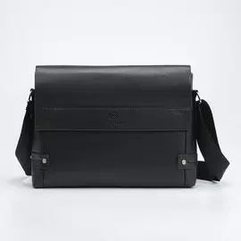 Сумка мужская, отдел на молнии, наружный карман, цвет чёрный