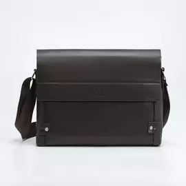 Сумка мужская, отдел на молнии, наружный карман, цвет коричневый