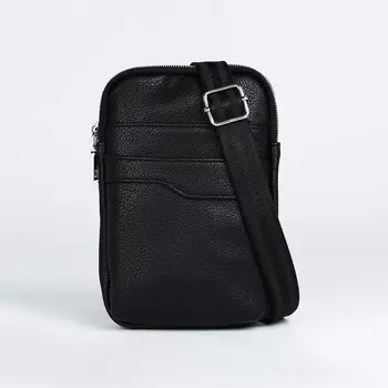 Сумка мужская textura через плечо, цвет черный