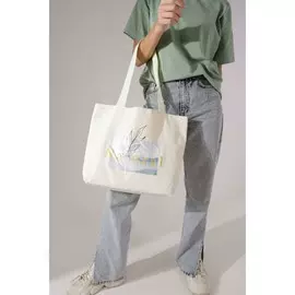 Сумка-шопер natural без молнии с подкладкой, цвет бежевый