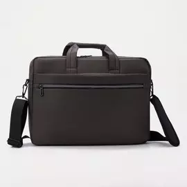 Сумка на молнии, 2 наружных кармана, цвет коричневый