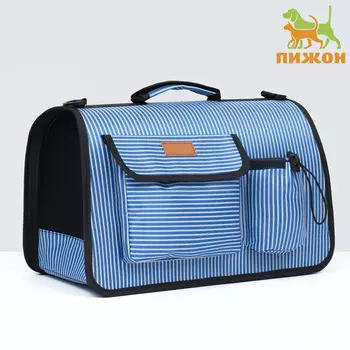 Сумка-переноска с органайзером в полоску, размер l (552130 см), голубой