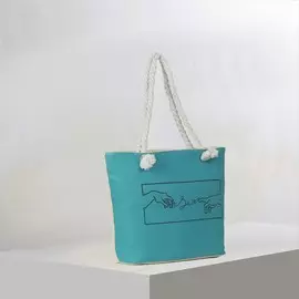 Сумка пляжная на люверсах sea, 43х30х9 см