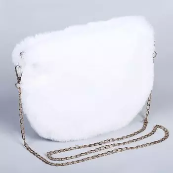 Сумка плюшевая, 24193 см, белая