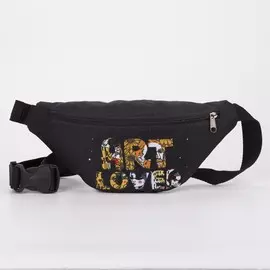 Сумка поясная art lover, 32х8х15 см, отдел на молнии, наружный карман, цвет чёрный